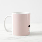 Mug Nom personnel minimaliste Pastel Pink (Gauche)