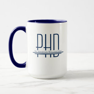 Mug Nom PhD bleu