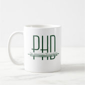 Mug Nom PhD vert (Gauche)