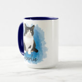Mug Nom photo de chat personnalisé Kitty Lovers Propri (Devant gauche)