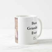 Mug Nom photo de la meilleure grand-mère jamais (Devant droit)