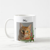 Mug Nom photo personnalisé Chat ou Propriétaire de chi (Gauche)