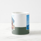 Mug Nom photo personnalisé Vert moderne (Centre)