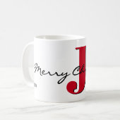 Mug Nom, pierre de naissance rouge rubis de juillet | (Devant gauche)