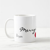 Mug Nom, pierre de naissance rouge rubis de juillet | (Gauche)