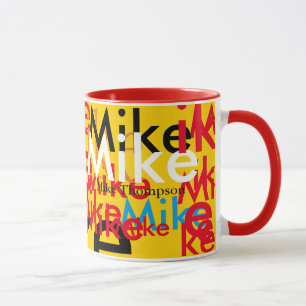 Mug nom pop couleur motif personnalisé
