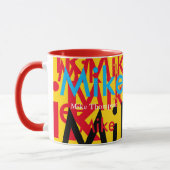 Mug nom pop couleur motif personnalisé (Gauche)