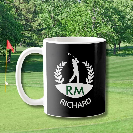 MUG NOM PRÉNOM MONOGRAMME GOLFEUR CLASSIQUE