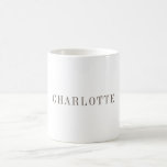 Mug Nom professionnel minimaliste élégant<br><div class="desc">Différentes options de taille et de type,  Outil de création facile à utiliser. Vous n'avez qu'à modifier le nom.</div>