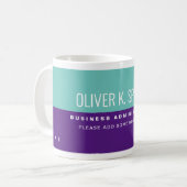 Mug Nom professionnel Turquoise Royal Purple (Devant gauche)