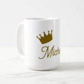 Mug Nom propre Créatif Tendance Couleur Or Script (Devant gauche)