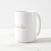 Mug Nom propre Créatif Tendance Couleur Or Script (Devant droit)