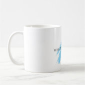 Mug Nom propre Décoratif Chic Simple Bleu Blanc (Gauche)