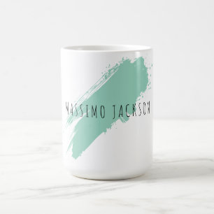 Mug Nom propre Décoratif Chic Simple Bleu Blanc