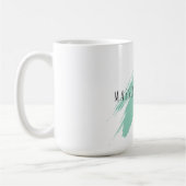 Mug Nom propre Décoratif Chic Simple Bleu Blanc (Gauche)