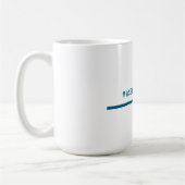 Mug Nom propre Décoratif Chic Simple Bleu Blanc (Gauche)