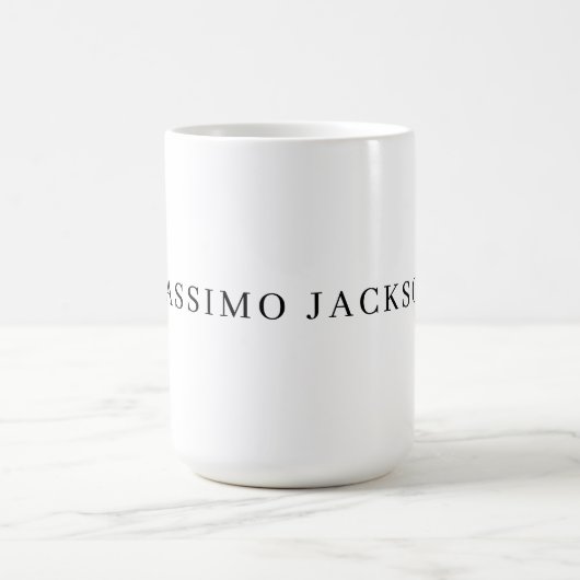 Mug Nom propre Décoratif Chic Simple Uni Noir Blanc (Centre)