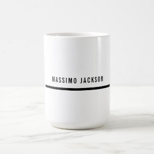 Mug Nom propre Décoratif Chic Simple Uni Noir Blanc