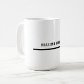Mug Nom propre Décoratif Chic Simple Uni Noir Blanc (Devant gauche)