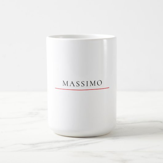 Mug Nom propre Décoratif Chic Simple Uni Noir Blanc (Centre)