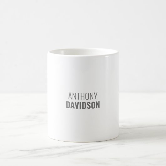 Mug Nom propre Minimaliste Élégant Professionnel (Centre)