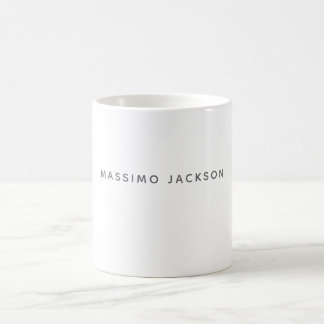 Mug Nom propre Minimaliste Moderne Simple Noir Blanc