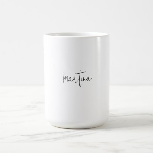 Mug Nom propre Unique Élégant Plain Simple Calligraphi (Centre)