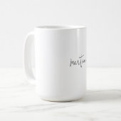 Mug Nom propre Unique Élégant Plain Simple Calligraphi (Devant gauche)