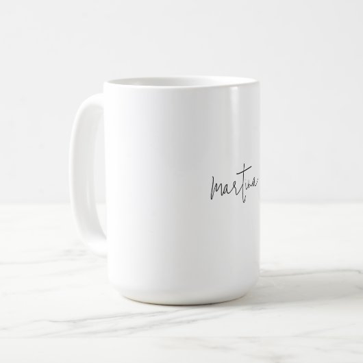 Mug Nom propre Unique Élégant Plain Simple Calligraphi (Devant gauche)