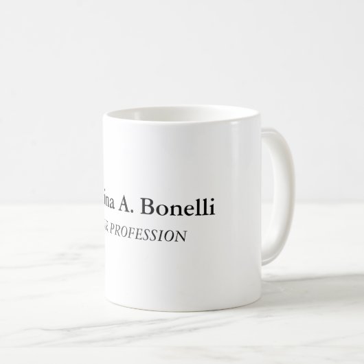 Mug Nom propre Unique Élégant Plain Simple Spécial (Devant droit)