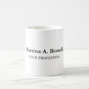Mug Nom propre Unique Élégant Plain Simple Spécial