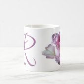 Mug Nom Rachel personnalisable monogramme rose rose ro (Centre)