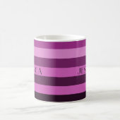 Mug Nom Rayures Violettes Modernes (Centre)