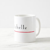 Mug Nom Retro Classical Elegant Plain Simple Blanc (Devant droit)
