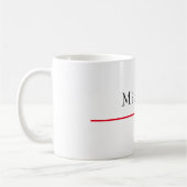 Mug Nom Retro Classical Elegant Plain Simple Blanc (Gauche)