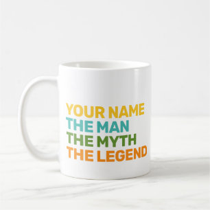 Mug Nom Rétro Personnalisé L'Homme Le Mythe