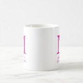 Mug Nom rose chaud et monogramme (Centre)