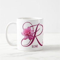 Nom Rosie personnalisable rose fleurs boho