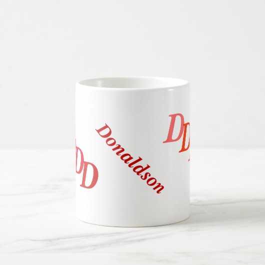 Mug - Nom rouge et initiale (Centre)