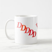 Mug - Nom rouge et initiale (Gauche)