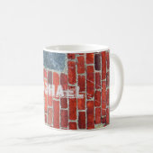 Mug Nom rustique de mur de briques (Devant droit)