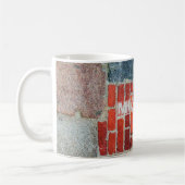 Mug Nom rustique de mur de briques (Gauche)