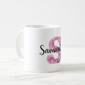 Mug Nom S Lettre Rose Violet Confortable  (Devant gauche)