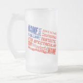 Mug Nom(s) personnalisé(s) Mots drapeau USA (Gauche)