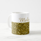 Mug Nom scintillant de coutume de parties (Devant gauche)