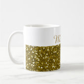 Mug Nom scintillant de coutume de parties (Gauche)