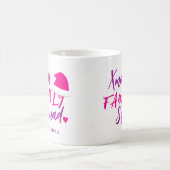 Mug Nom script personnalisé de famille de Noël rose (Centre)