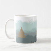 Mug Nom simple mignon turquoise ombre or moderne cabin (Gauche)