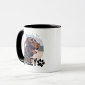 Mug Nom simple moderne cool grunge d'animal de compagn (Devant gauche)
