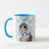 Mug Nom simple moderne de l'animal et photo (Gauche)